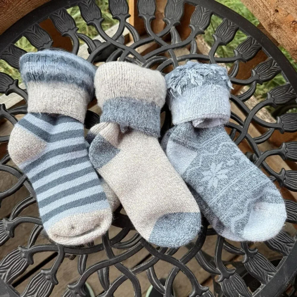 Avalanche Ladies Shoe size: 5 - 9.5, Ultimate Thermal Crew Socks, 3-pair, Blue